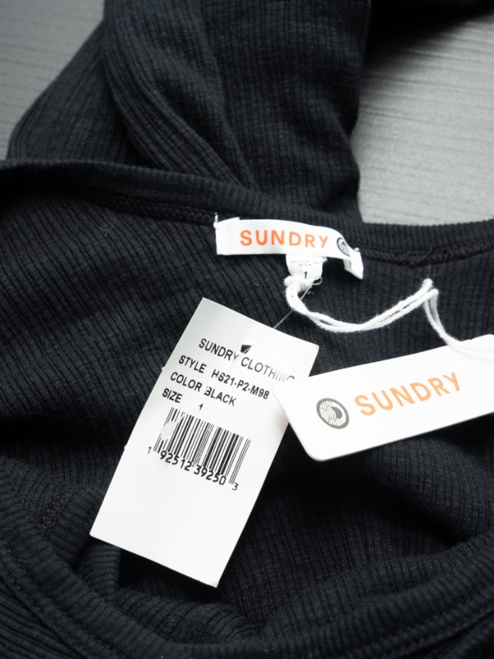 Sundry Ribbed - Cross Back Tank Top - Picture 9 of 16